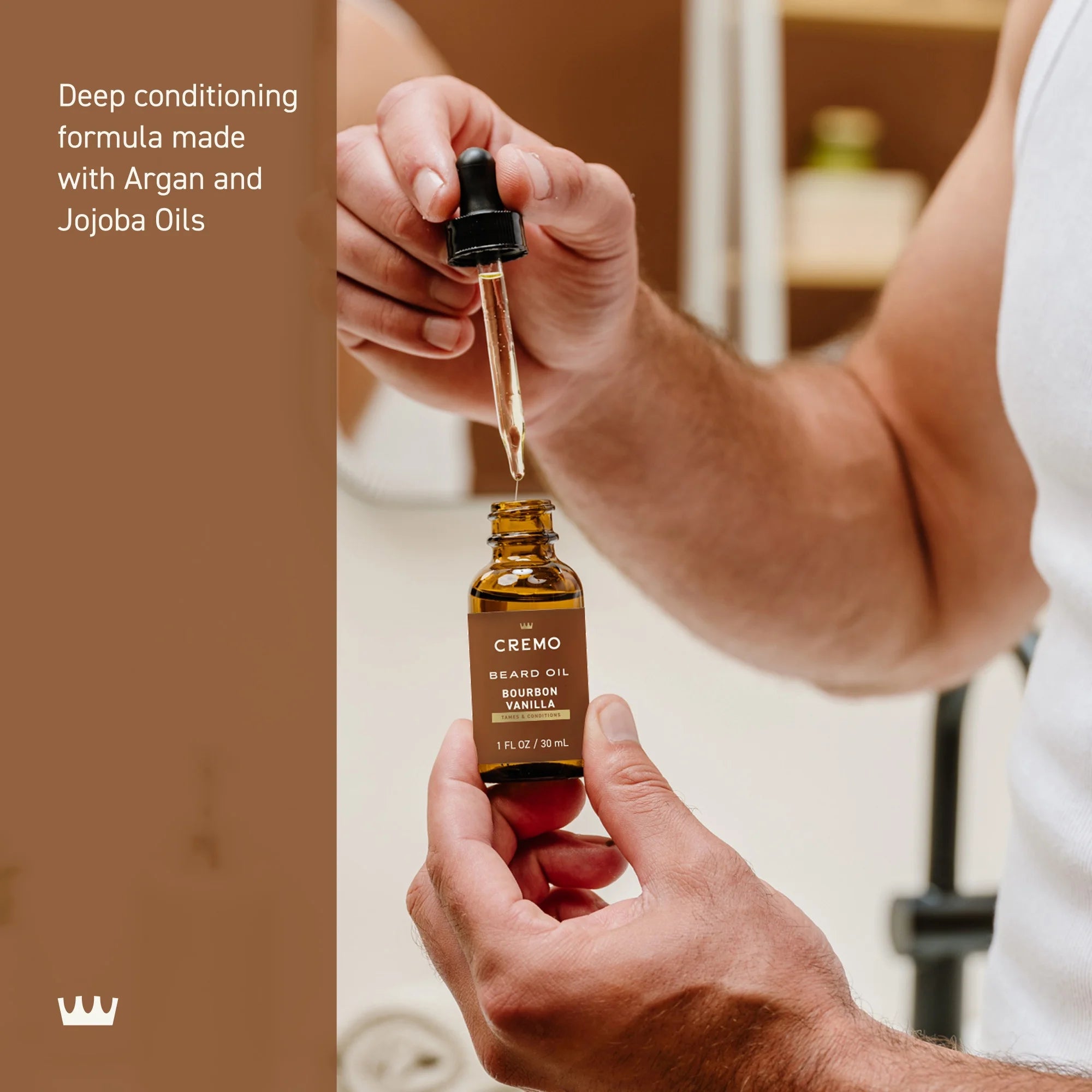 Beard Oil, Bourbon Vanilla Scent, 1 Fl Oz, Moisturizes & Softens Beards